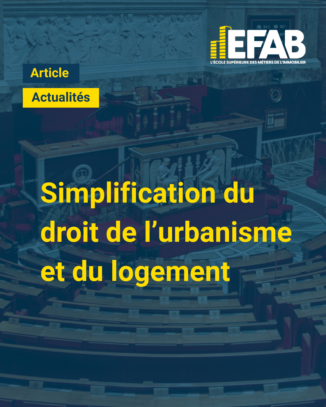 Simplification du droit de l'urbanisme et du logement