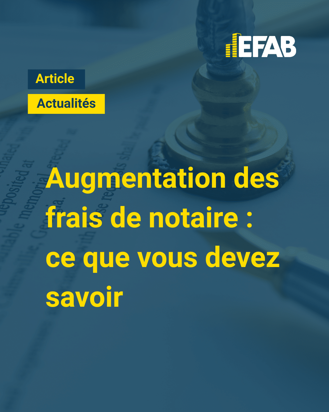 Article augmentation des frais de notaire
