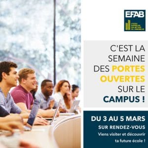 Sur RDV uniquement : Semaine Portes Ouvertes du 3 au 5 Mars